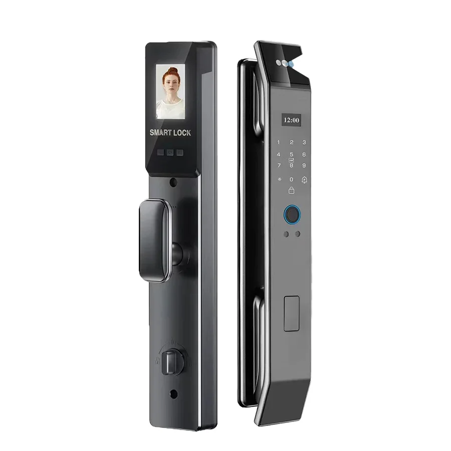 Enrique Wishome Digitales Schloss 3D Gesicht Fingerabdruck Biometrische Kamera Smart Türschloss Cerradura Inteligente Für Outdoor Image