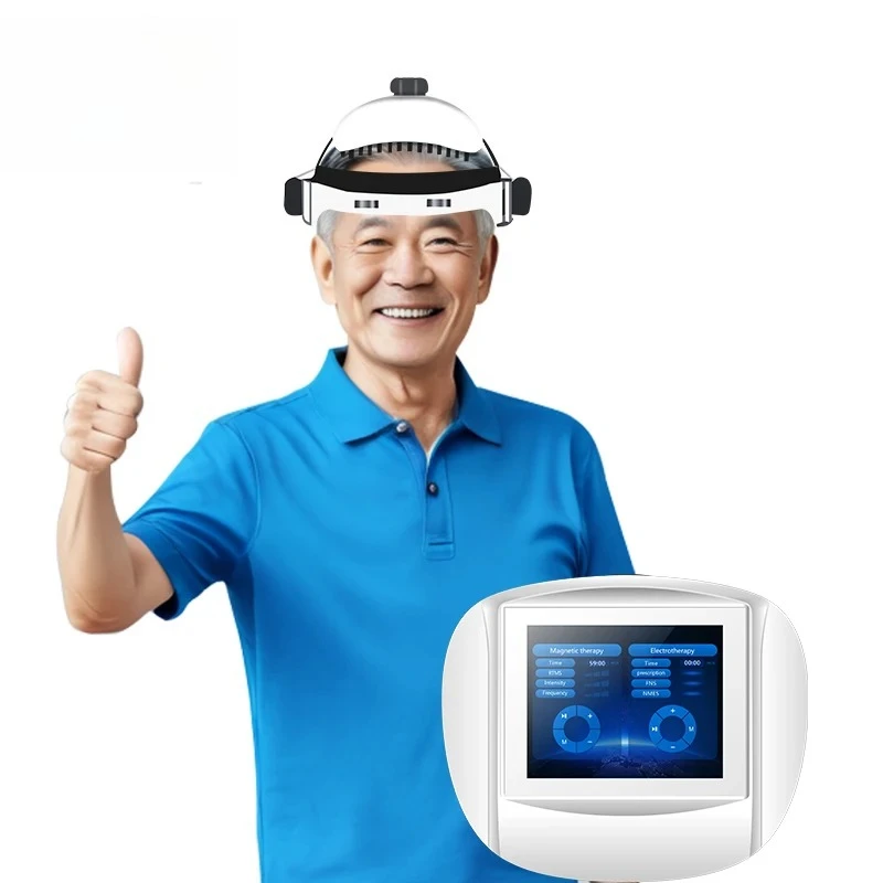 rTMS Transkranielles magnetisches Stimulationsinstrument zur Behandlung von Schizophrenie, Angstzustände und Depressionen für ältere Menschen Image