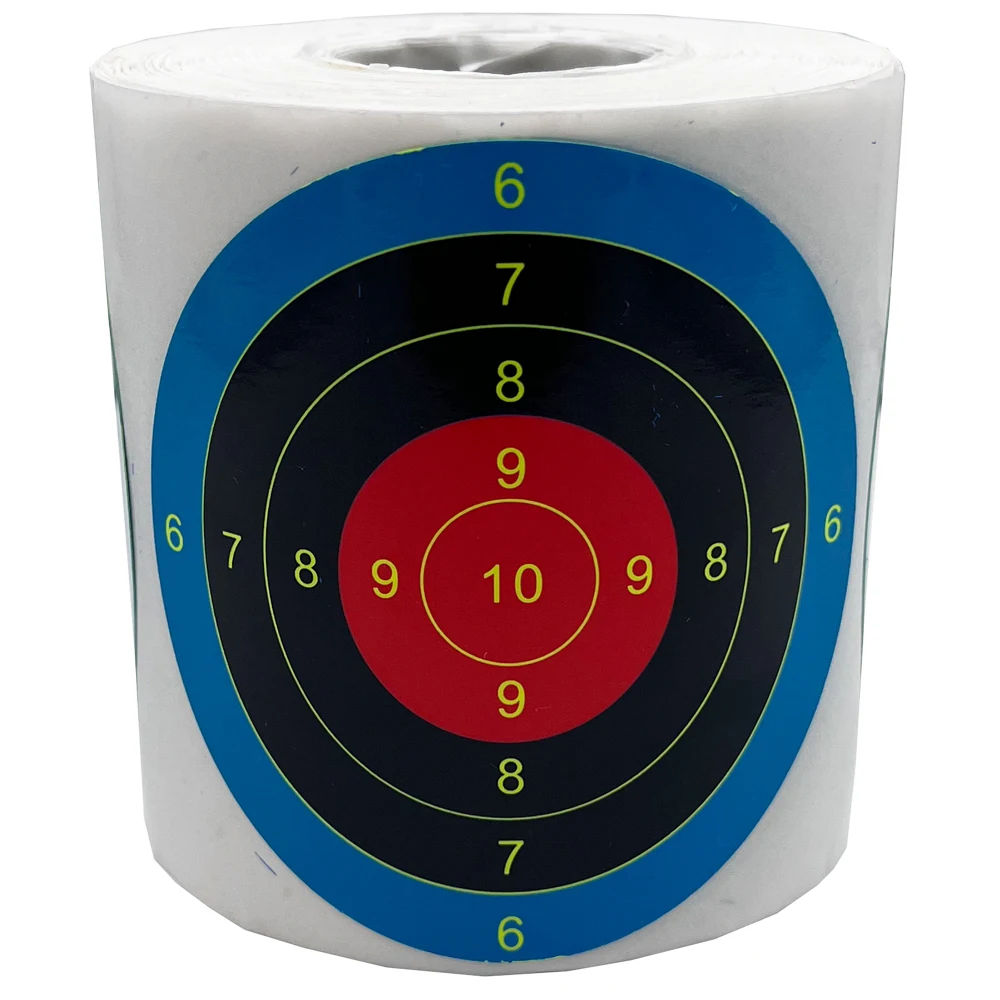 3" x 250 Stück schwarze Spritzzielaufkleber mit scharfen gelben blühenden Flecken. Image