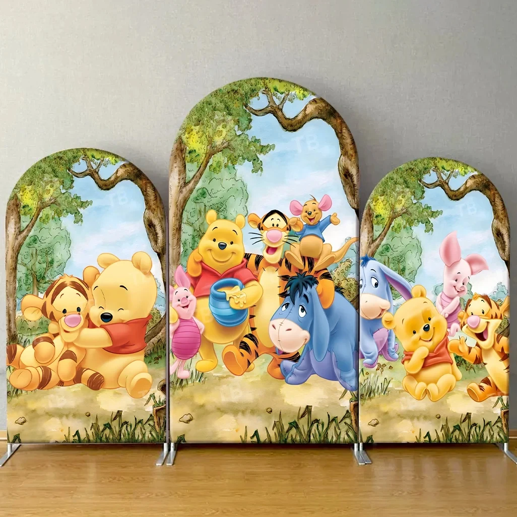 Winnie The Pooh Ballonbogen-Hintergrunddekoration, Bienenballon, personalisierte Dekorationen, Wabenbär, Geburtstag, Mädchen, Babyparty-Zubehör Image