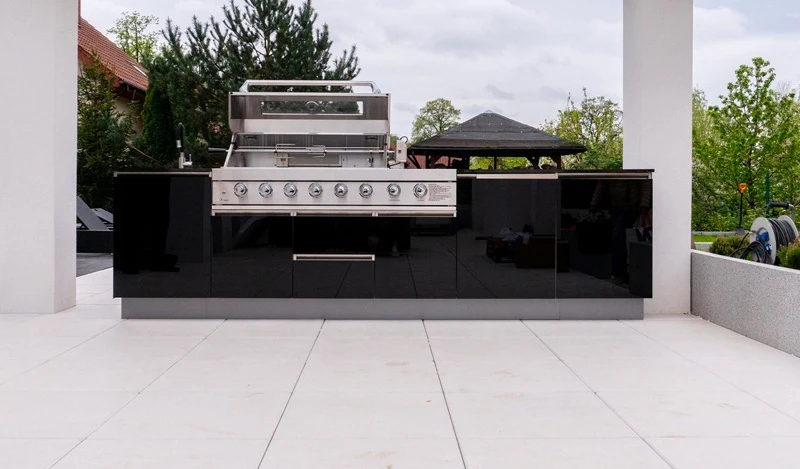 Modularer Outdoor-Küchenschrank mit Waschbecken, Edelstahl, Camping, Grillinsel, Outdoor-Küchenset Image