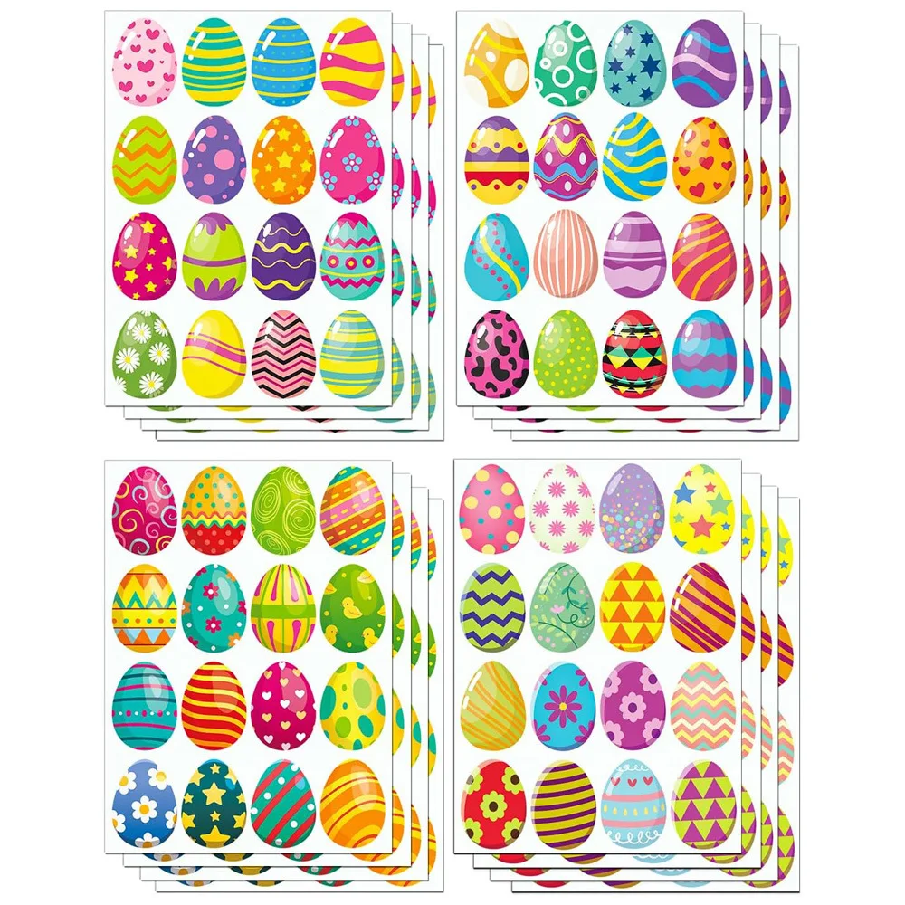 Cartoon Ei Form Aufkleber Ostern Dekoration Geschenk Taschen Boxen Dicht Aufkleber Papier Etiketten Festival Party Liefert Scrapbooking Image