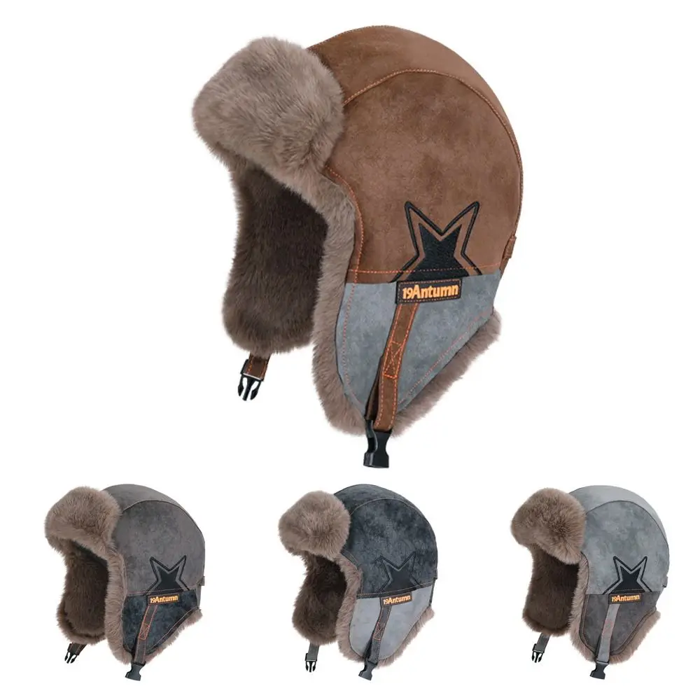 Mode Verdickte Lei Feng Hut Weiche Warme Winter Samt Hut Winddicht Gehörschutz Hut Winter Reise Casual Wear Image