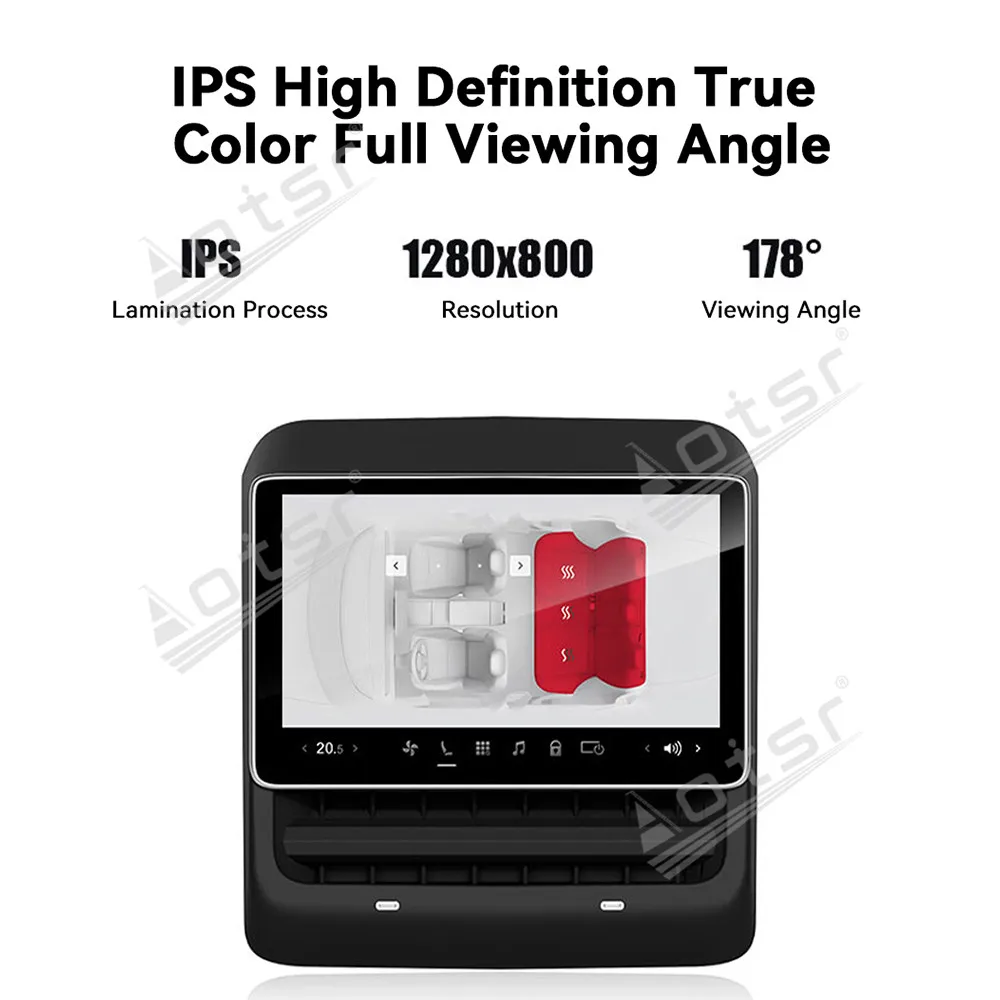 Für Tesla Modell 3Y WIFI 4G Qualcomm Hinten AC Panel Klimaanlage Klima Board LCD Touch Control Unterhaltung bildschirm Image