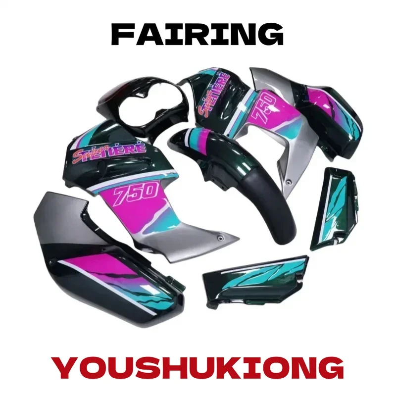 Für YAMAHA XTZ750-SUPER TENERE /1989-1996 Lila und schwarz Motorrad Verkleidung Motorrad Zubehör Ganzkörper Kits Verkleidung Image