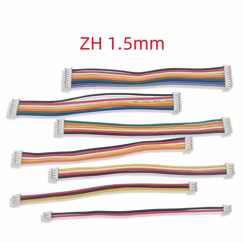 10PCS ZH 1,5mm 2/3/4/5/6/7/8/9/10P doppelseitige Terminal Linie 10CM/15CM/20CM ZH1,5 Gleiche/Reverse Richtung Elektronische Draht Image