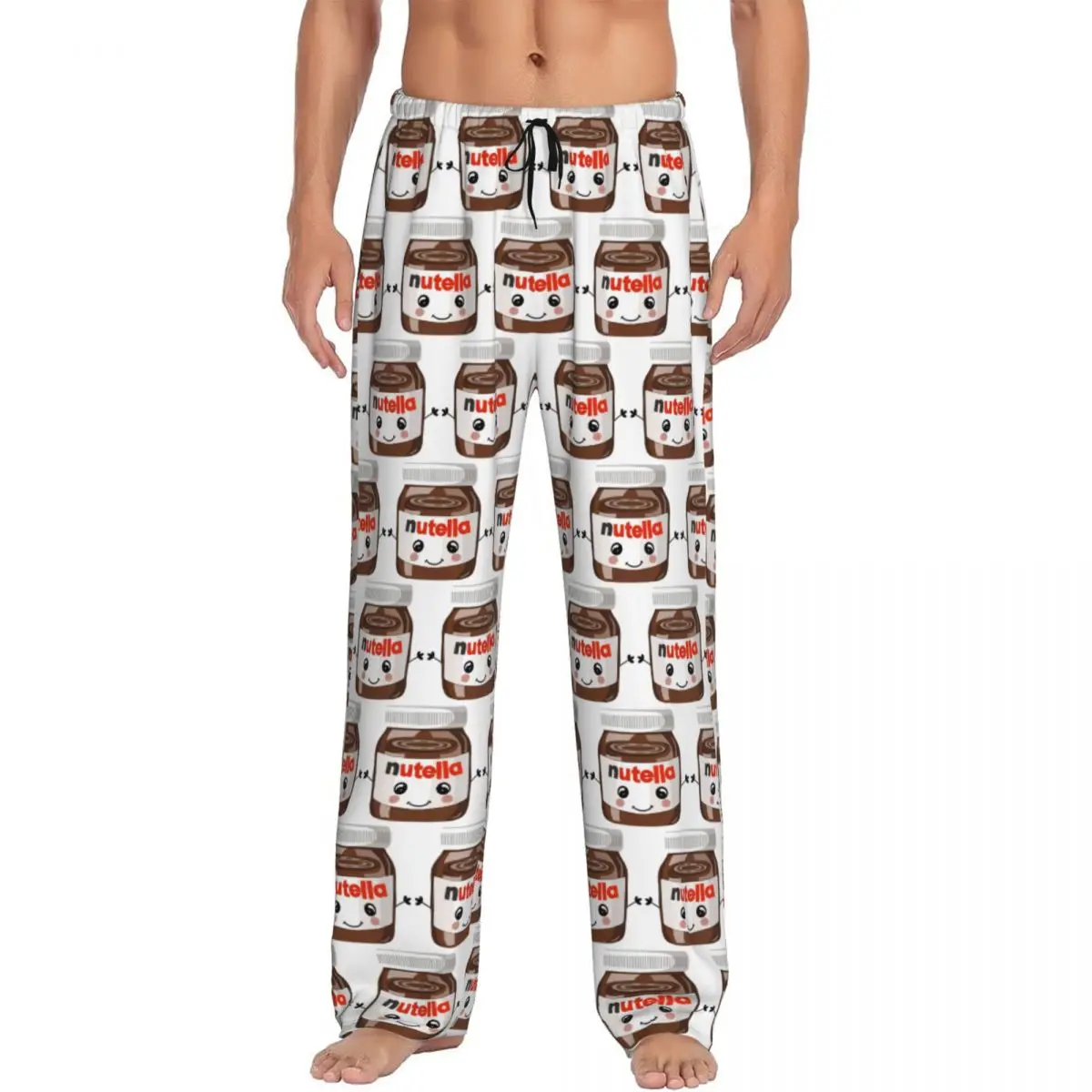Benutzerdefinierte Nutella Cutie Pyjamahose Herren Nachtwäsche Schlaf Lounge Hose mit Taschen Image