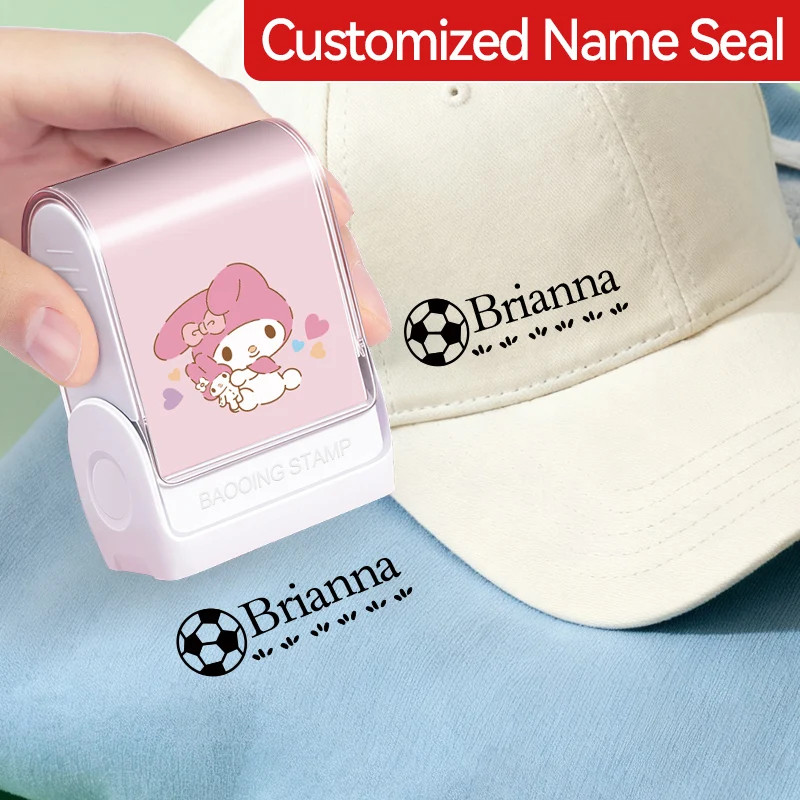 Anpassbarer Namensstempel mit My Melody - Langlebiges Wasserfestes Design für Schulanfang, Bürobedarf und Partygeschenke Image