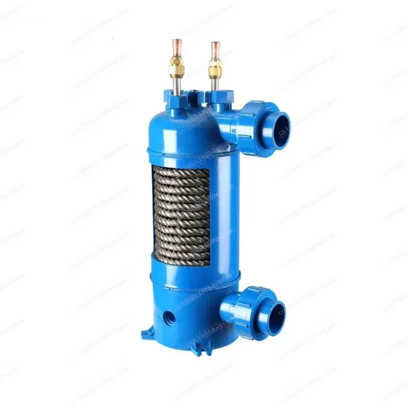 MHTA-1,5 Schraube Titanrohr PVC Shell Wärmetauscher für Schwimmbad Wärmepumpe, Aquarium Kühler Verdampfer Kühlung Image
