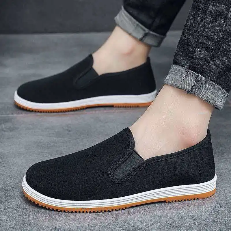 Herren Bequeme Canvas-Schuhe Atmungsaktive Slipper Herren Wanderschuhe Trendige Casual Flache Schuhe Große Größen 48 49 50 51 52 53