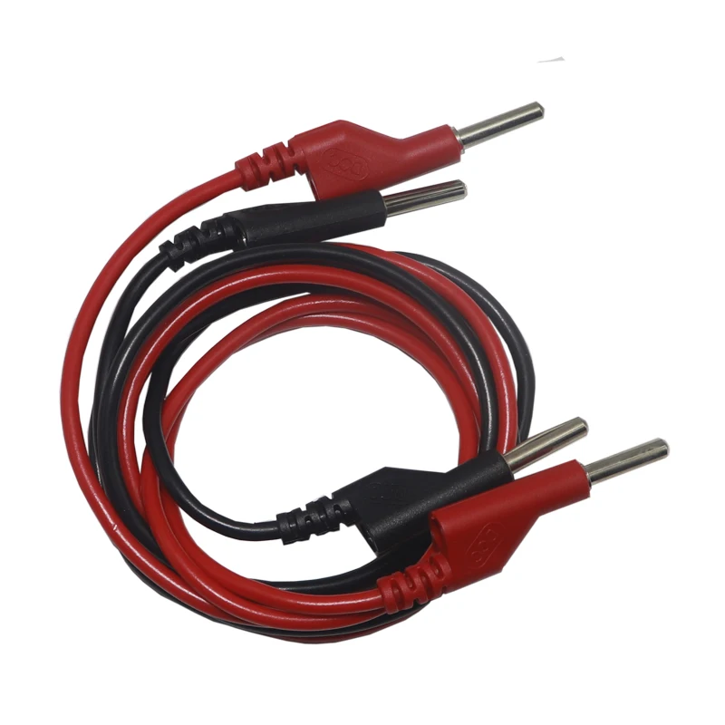 【1 Stück】 4-mm-Bananenstecker, Hochspannungs-Silikonkabel, Multimeter-Testkabel, doppelseitig, stapelbar Image
