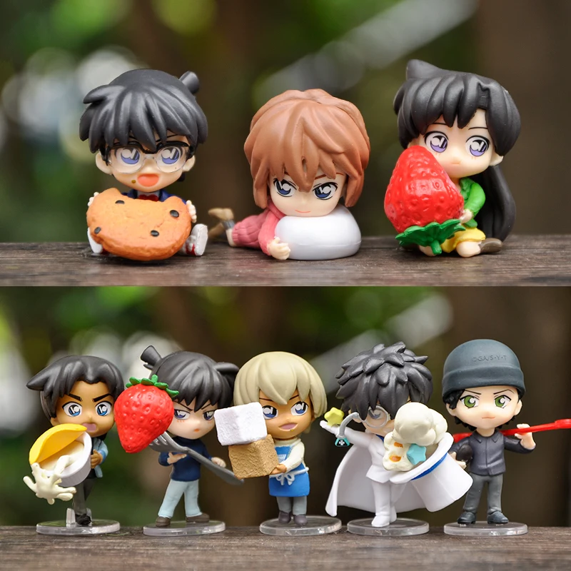Anime Detektiv Conan Jimmy Kudo Hattori Heiji Anita Hailey Kawaii Figuren Nachmittagstee Styling Blind Box Spielzeug Jungen Mädchen Geschenke Image