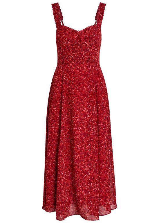 Vince Camuto | Women's Floral-Print A-Line Dress - New Ivory | Realry