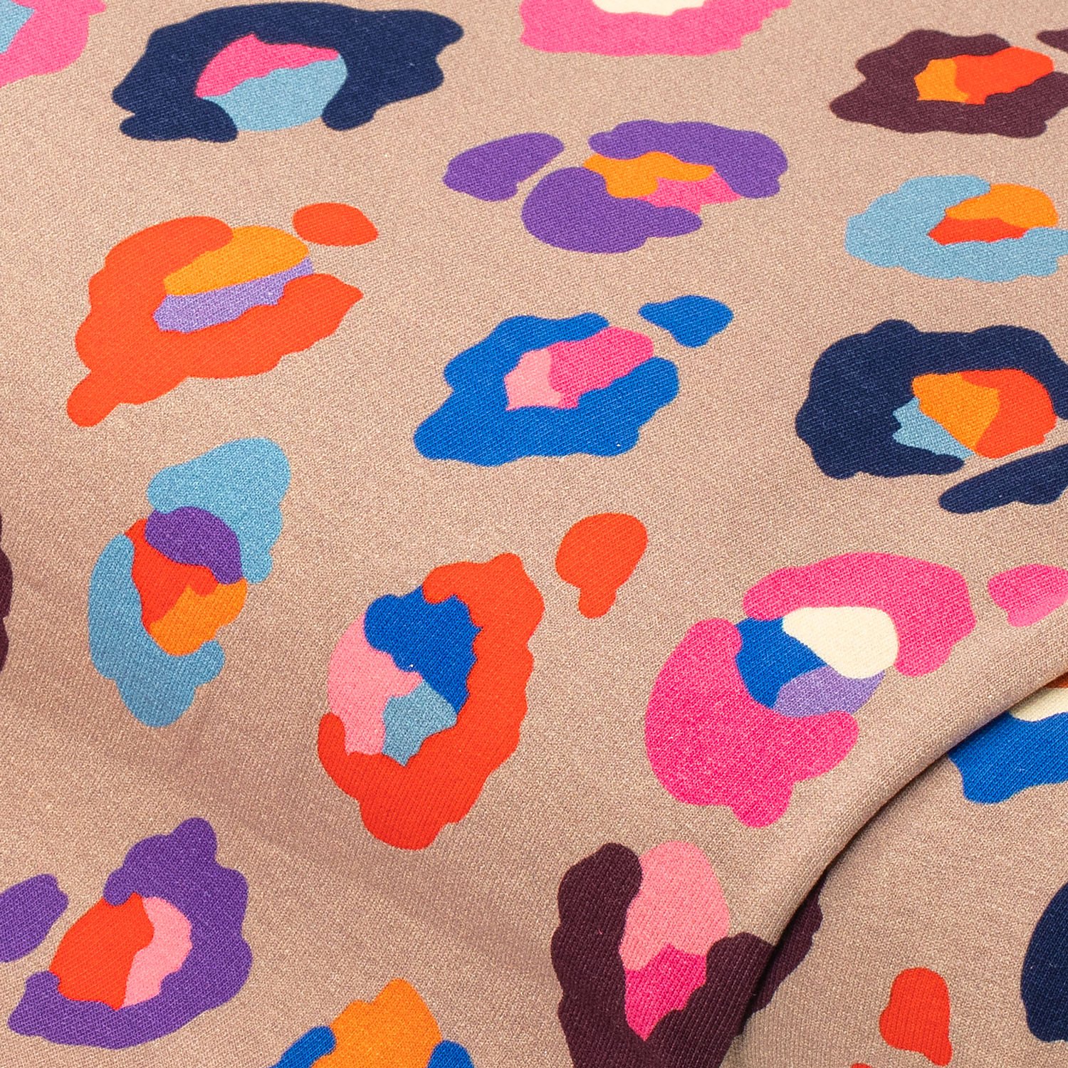 Albstoffe Bio-Sweat / Frech Terry Glamouflage, braun-color