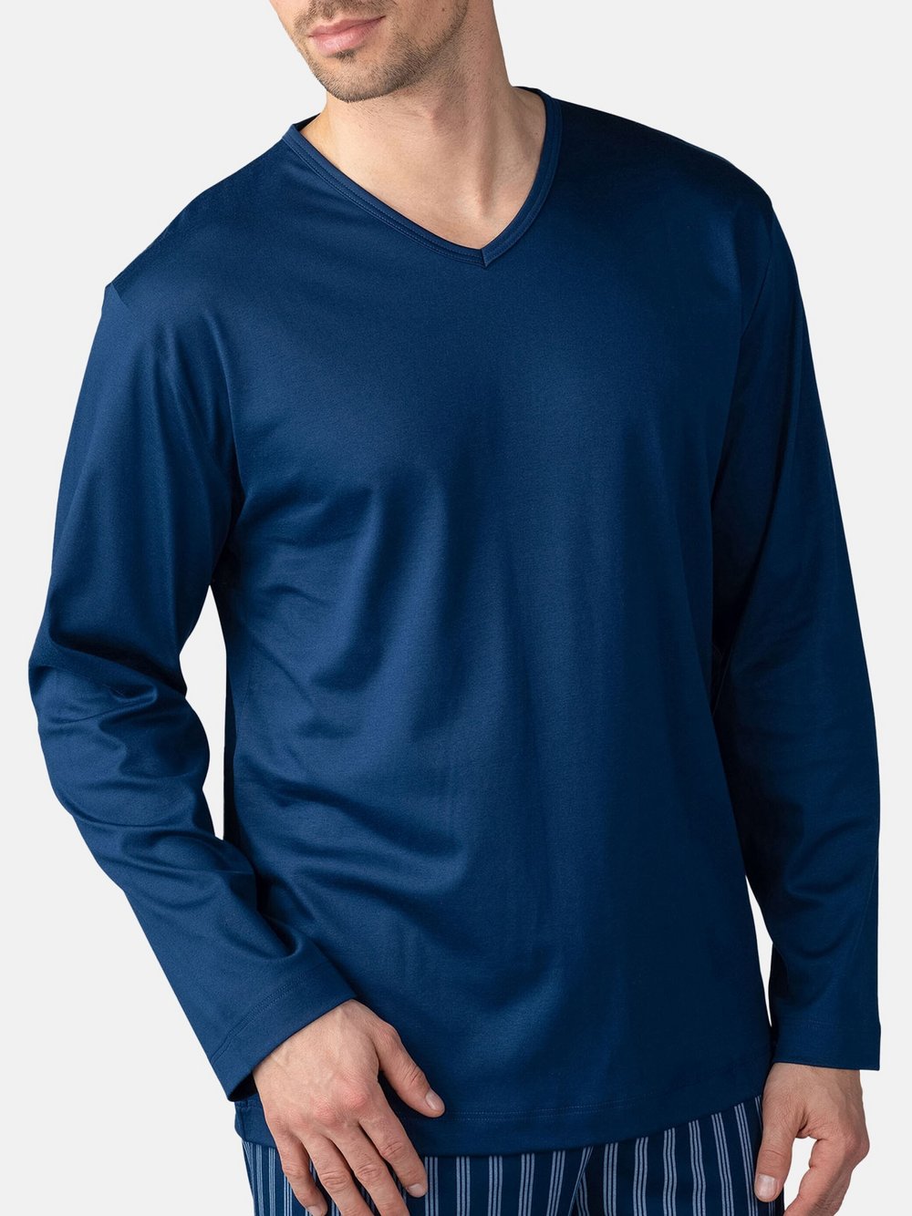 Mey Schlafanzug Oberteil Herren marine, M Image