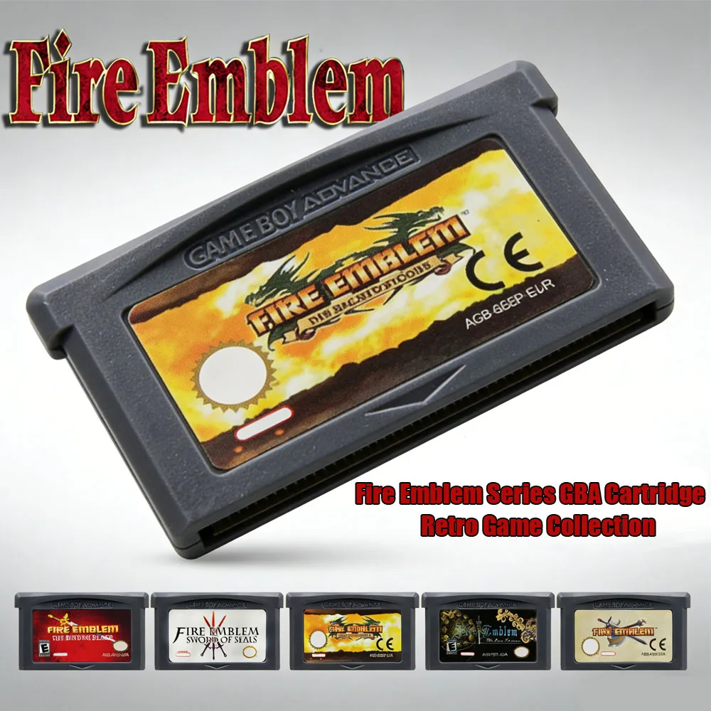 GBA Game Fire Emblem Series Cartridge 32 Bit Video Game Console Card Sword of Seals Binding Blade The Sacred Stones For GBA/NDS