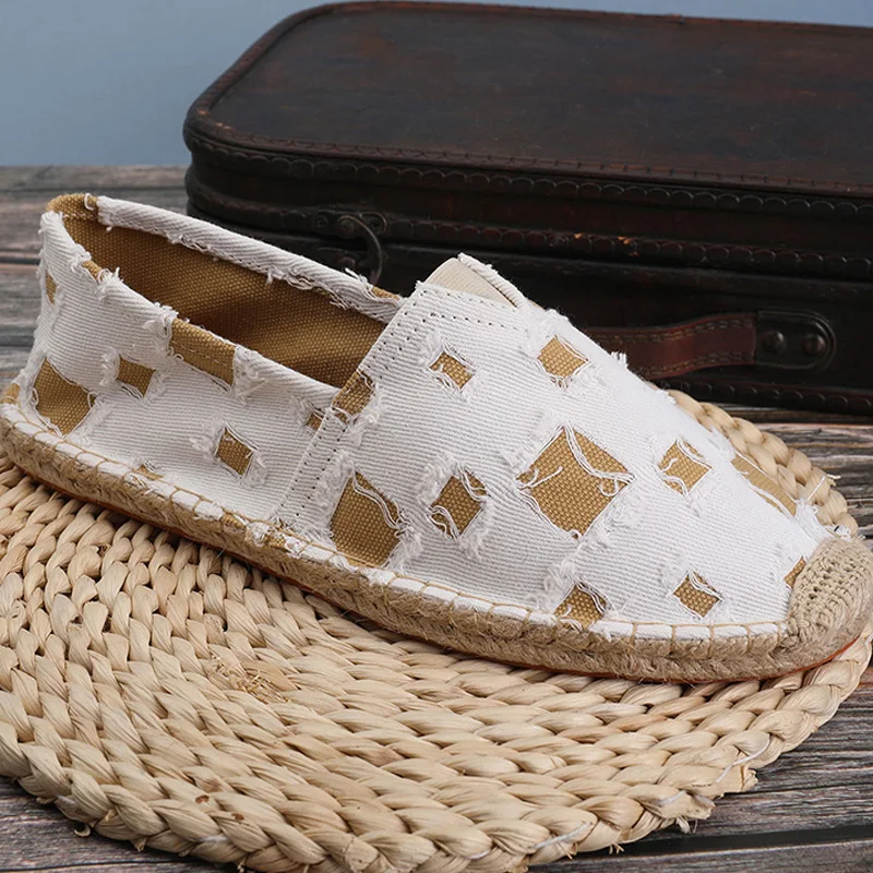 Men's And Women's Hiking Shoes, Light Anti Slip Outdoor Fishing Shoes, Canvas Shoes, Linen Shoes, Hand Sewn Hemp Rope Shoes, One