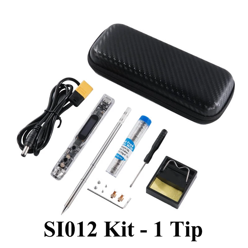 SEQURE SI012 Kit mit 1 Spitze XT60 Intelligenter elektrischer OLED-Lötkolben Eingebauter Summer Geeignet für T12/TS-Spitzen-Lötstift Image