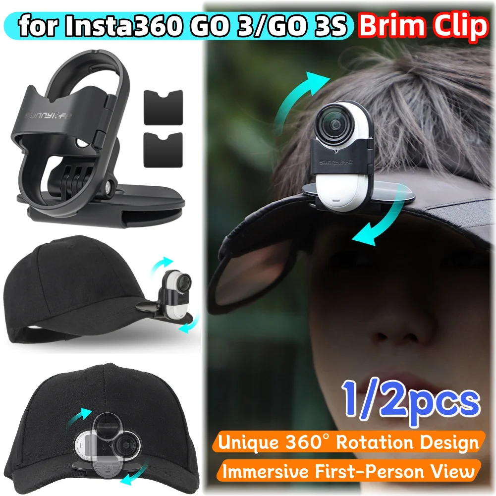 GO 3S Kamera-Kappenhalter, Schnellverschluss, Sport-Hut-Clip, Kamera, feste Halterung, Schnellverschluss für Insta360 Go 3S/Go 3 Zubehör Image