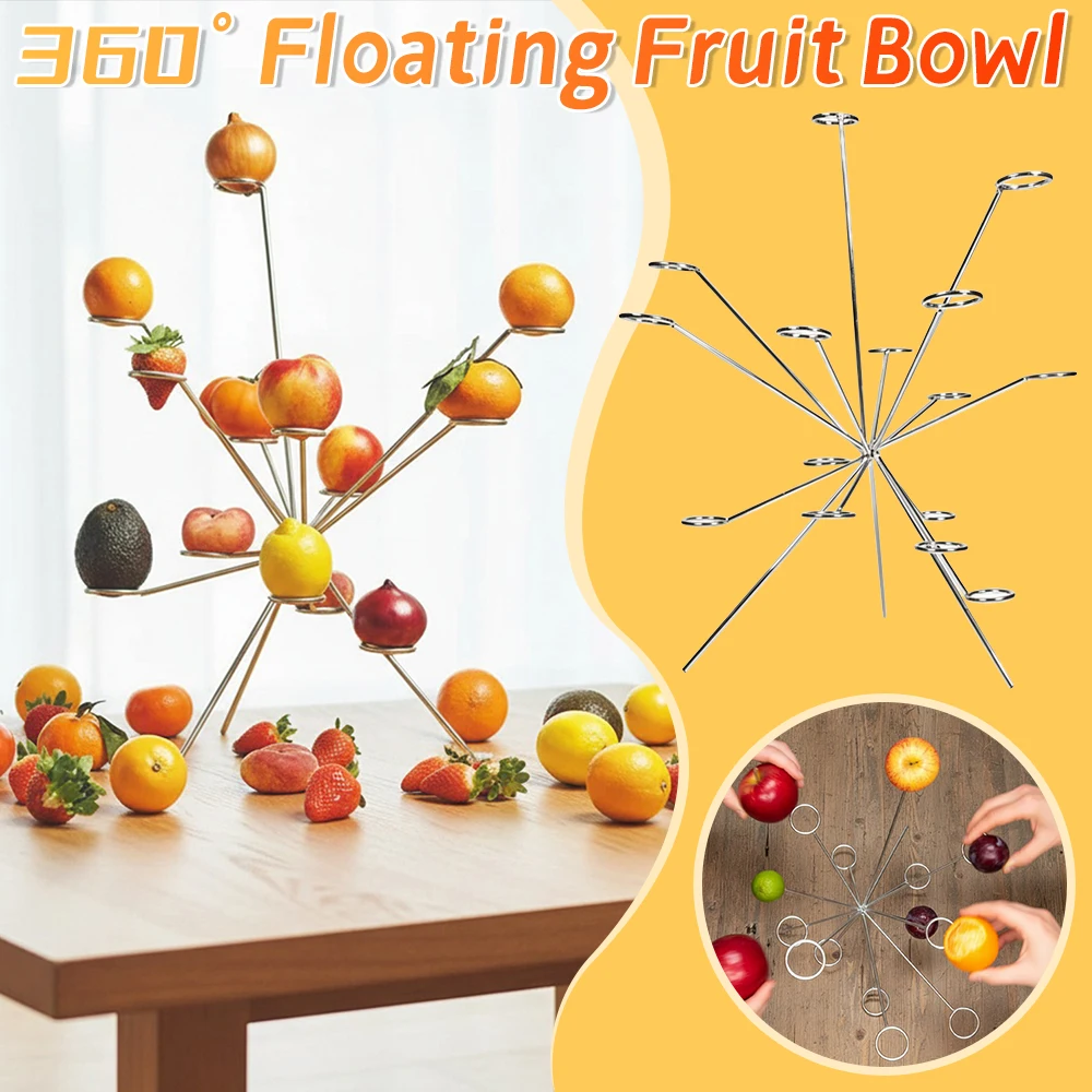 Praktische, ausgefallene Obstschale, einfache runde Obstschale aus Metall, Dekoration für Feiertage und Partys, Tischdekoration Image