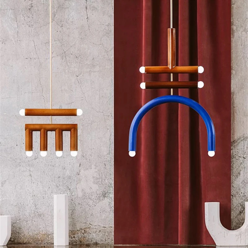 Kreative Regenbogen Kronleuchter führte bunte Metall Pendel leuchte für Schlafzimmer Salon Restaurant Kaffee Kunst Esszimmer hängen Licht