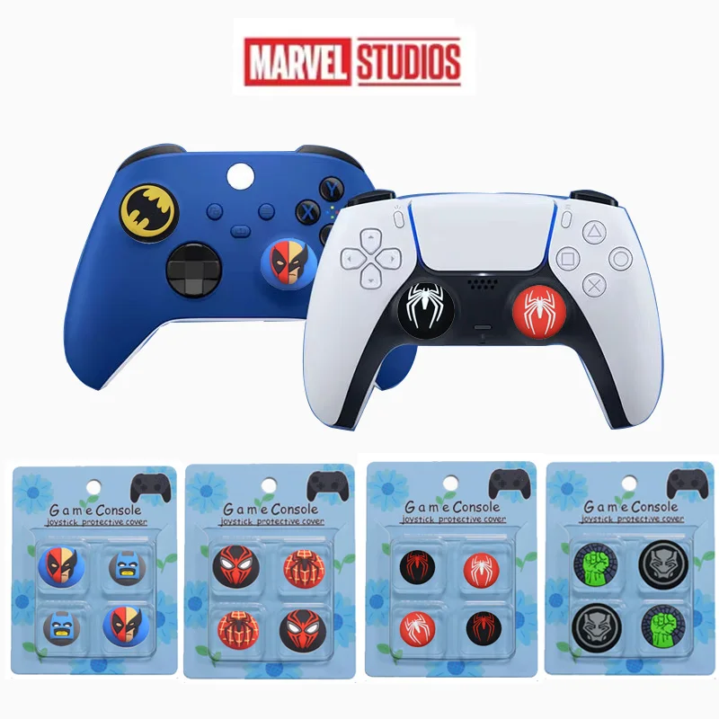 4PCS Marvel Silikon Thumbstick Grip Cap für PlayStation 5 PS5 PS4 Xbox XController Zubehör Spiel Joystick Schutzkappe Image