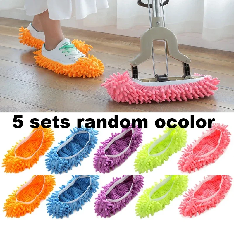 5 Sets Boden Staub Reinigung Hausschuhe Schuhe Reinigungstuch Faul Wischen Schuhe Hause Boden Reinigung Mikrofaser Tuch Reinigung Schuhe