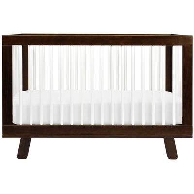 Babyletto Hudson 3-in-1 Convertible Crib with Toddler Bed Conversion Kit - Espresso/White