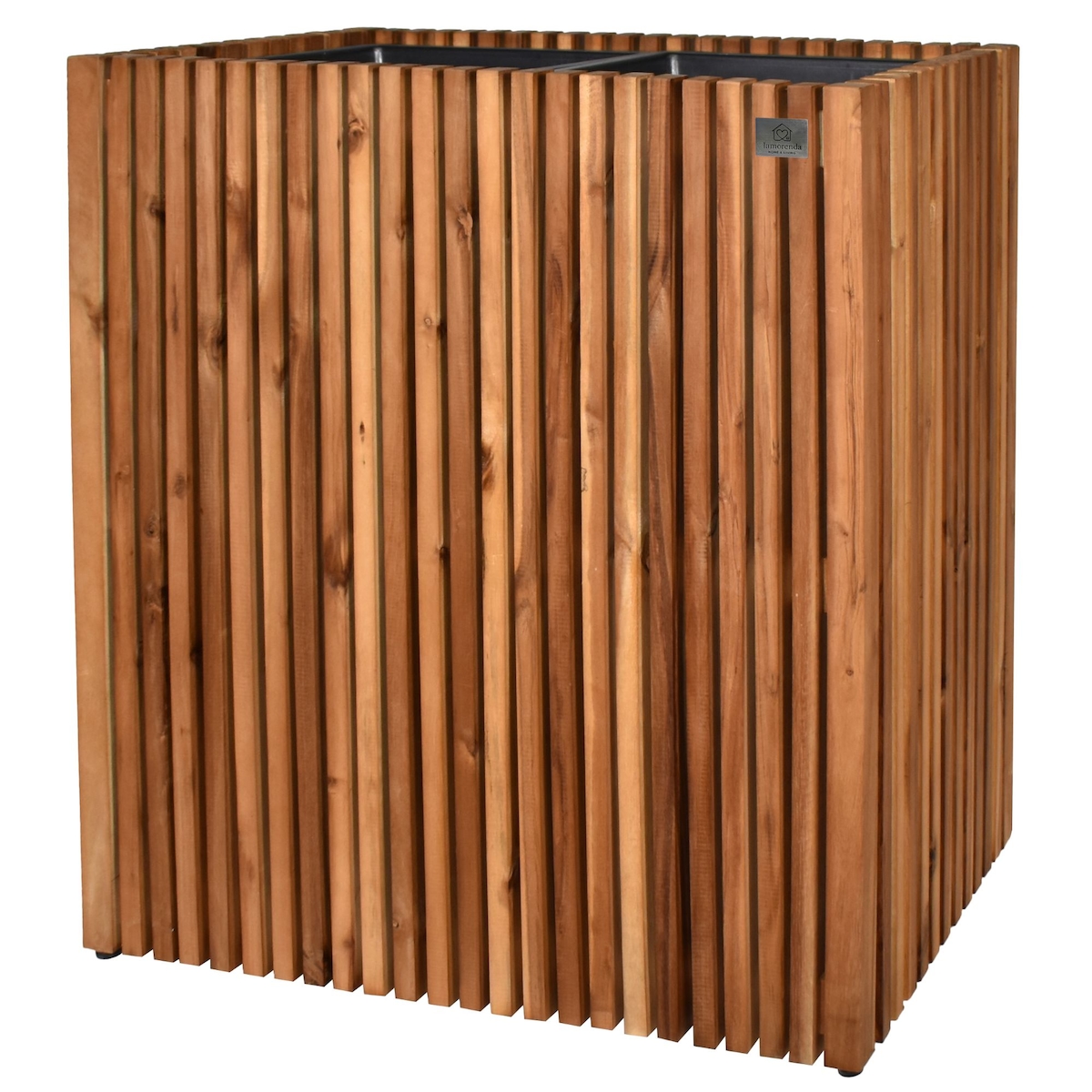 LAMORENDA Pflanzgefäß Akazienholz 66 x 36,5 x 72 cm Braun Image