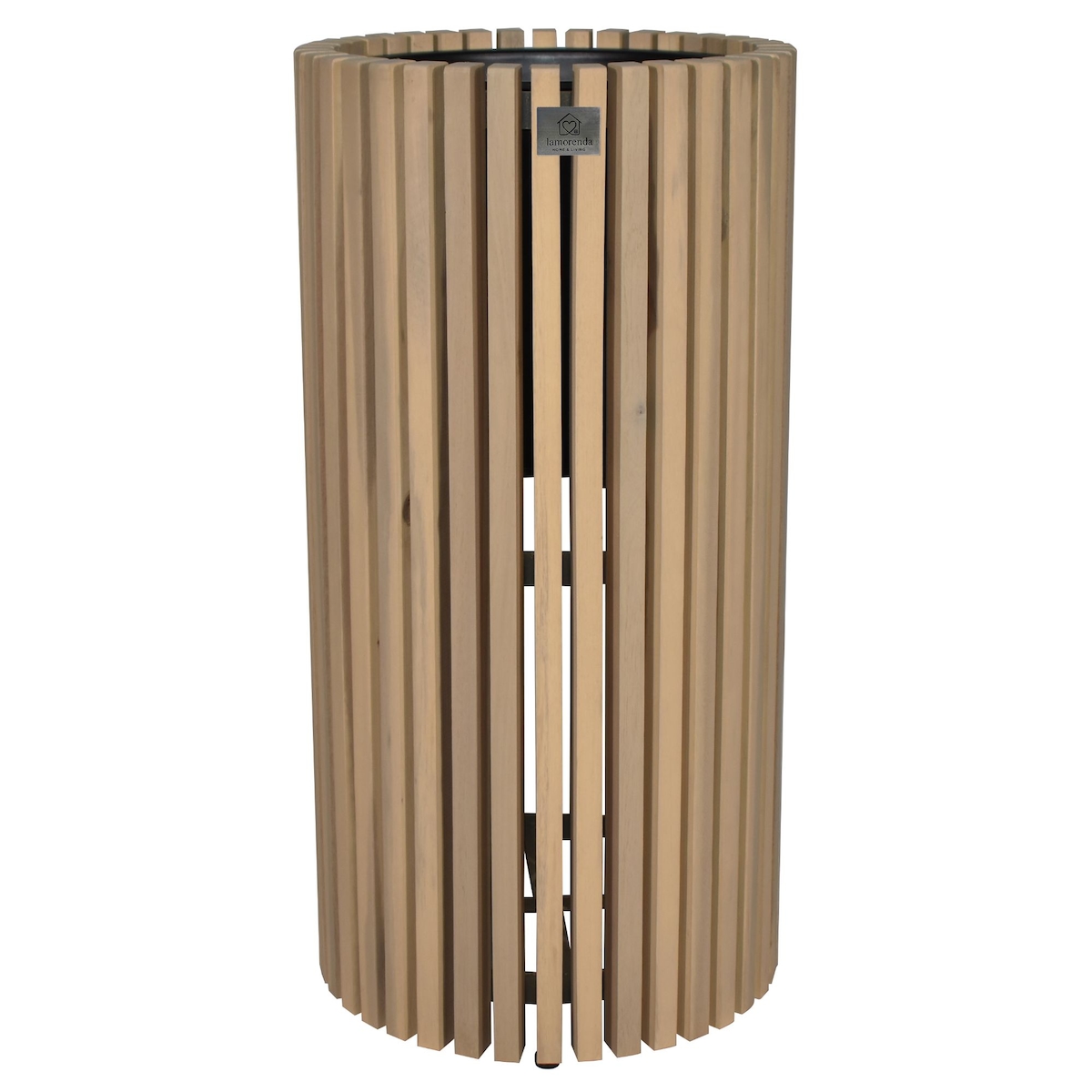 LAMORENDA Pflanzgefäß Akazienholz D36,5 x 72 cm Weiß gekalkt Image