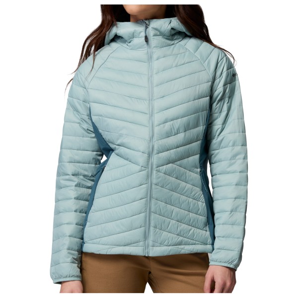 Columbia - Women's Powder Pass III Hybrid Hooded Jacket - Kunstfaserjacke Gr S türkis/grau