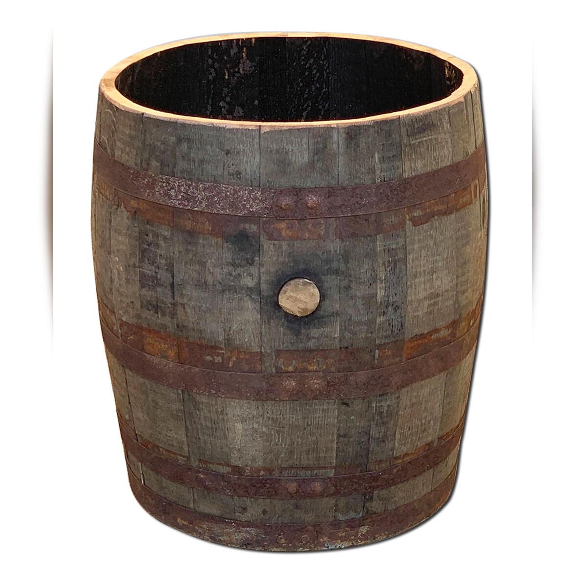 Temesso 3/4 von 190L Whiskyfass als Hochbeet / Kräuterbeet geölt Image