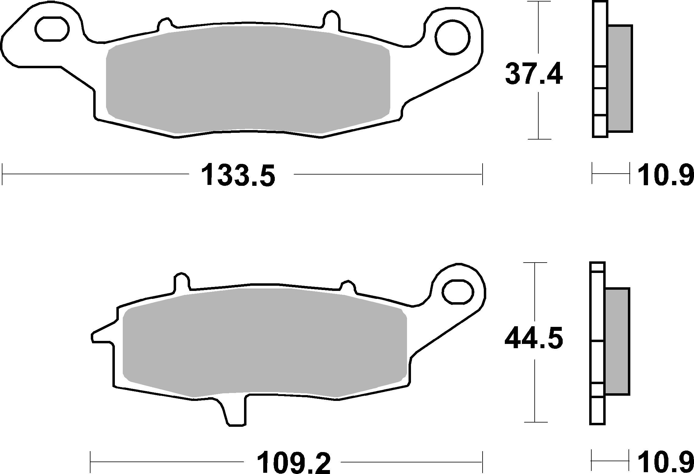 BREMBO Bremsbelagsatz, Scheibenbremse 07KA15CC hinten links Blau für SUZUKI MOTORCYCLES KAWASAKI Image