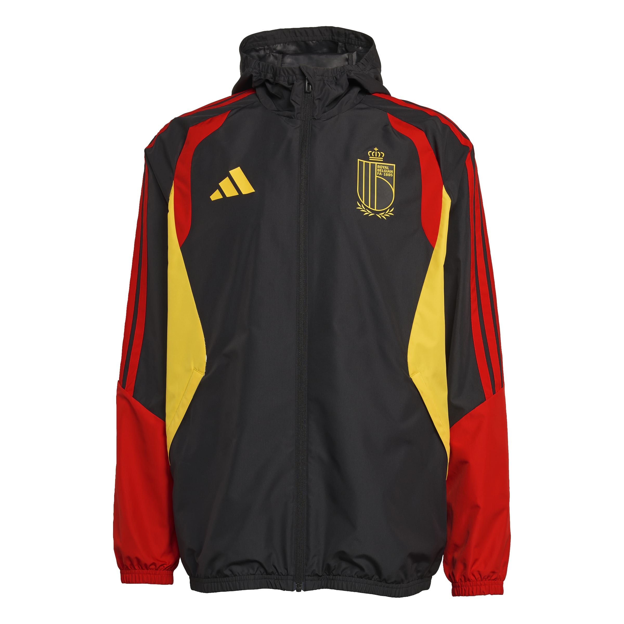 "Belgium adidas Trainings-Allwetterjacke – Schwarz" Image