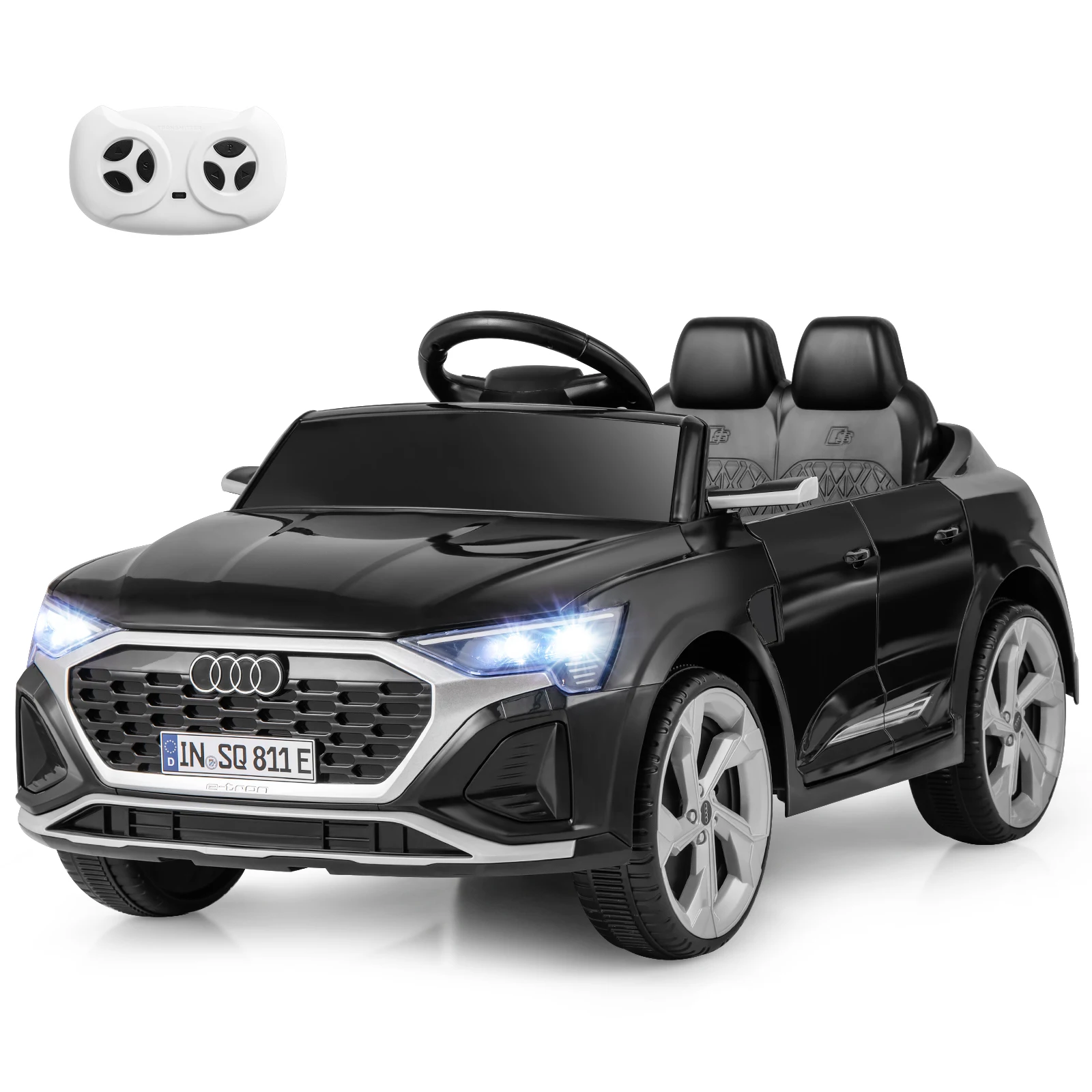 Voiture électrique pour enfants Audi SQ8, véhicule électrique 12 V avec télécommande 2.4G, klaxon, phares et musique