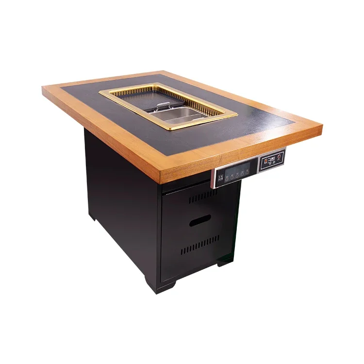 AOBL Heißer Verkauf Restaurant Südkorea BBQ Grill Tisch Rauchfreien Hot Pot Tisch Image