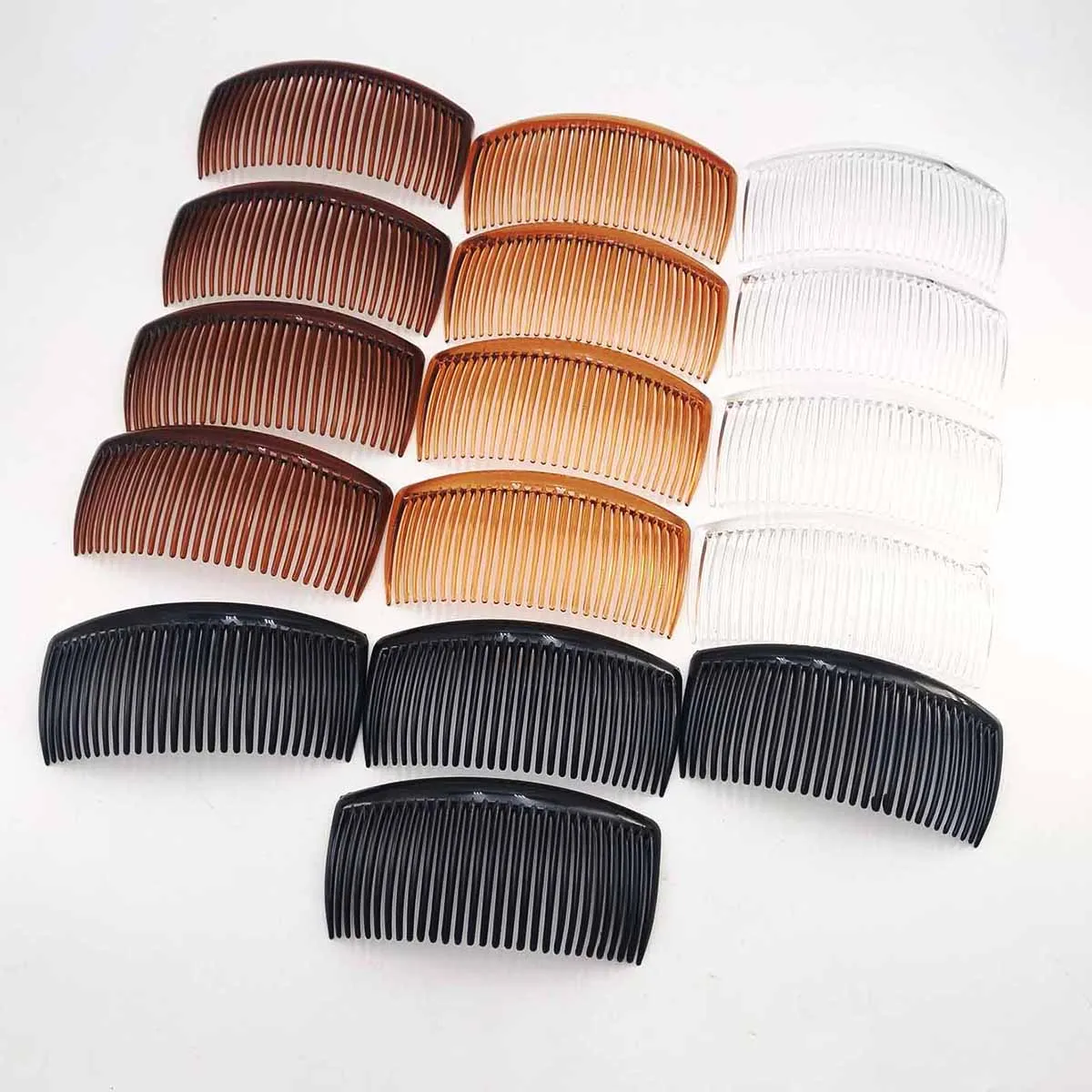 1/4/8/12/50 PCS 1/4/8/16 PCS 29 Zähne Kunststoff Haar Seite Kamm Einfache Haar Zubehör Starken Halt Haar Kamm Für Frauen Mädchen Image