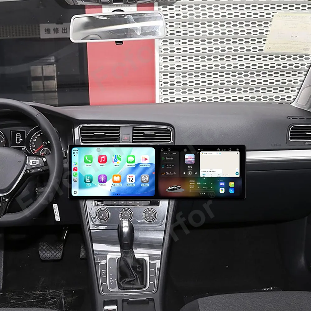 10,1 "Dual QLED Bildschirm Android 15 GPS Navigation Für Volkswagen Golf 7 2013-2020 Carplay Auto Stereo audio Radio Multimedia Player Image