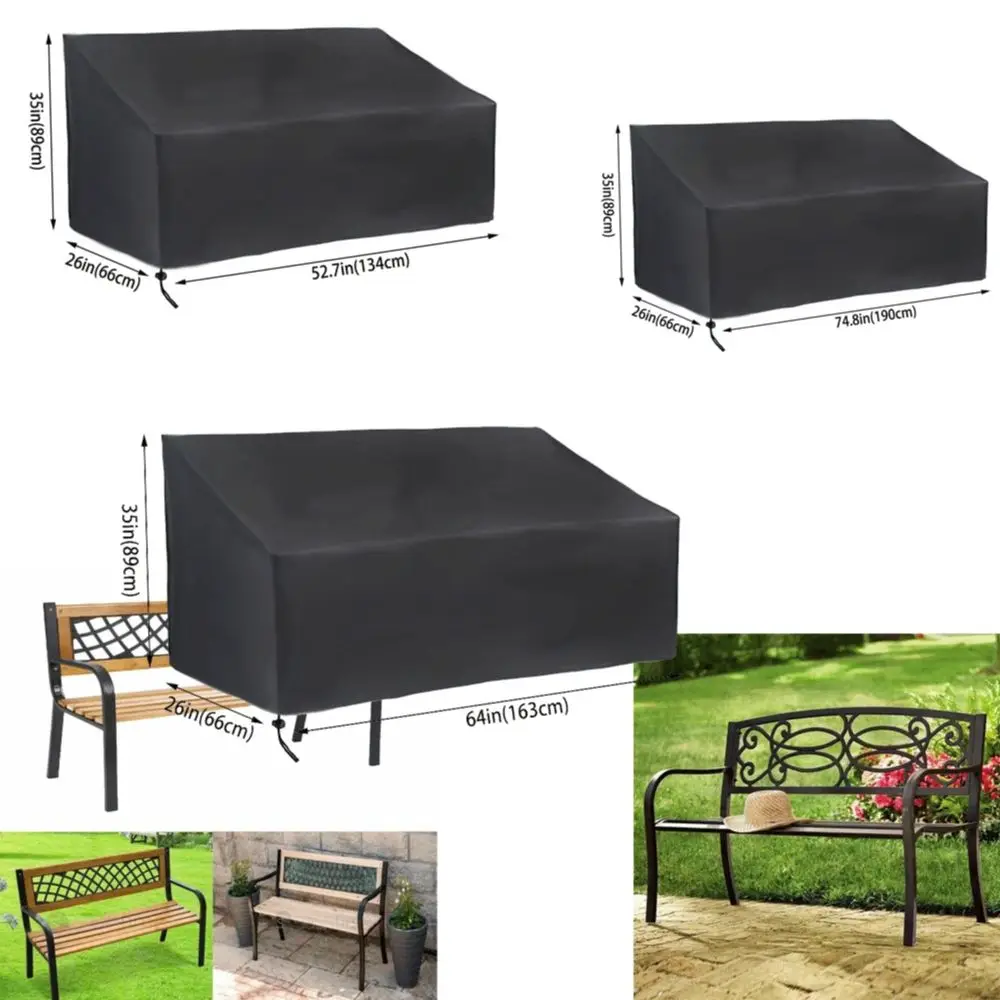 1pc Heavy Duty Outdoor Möbel Abdeckung Garten Couch 2 3 4 Sitzer Sitzbank Abdeckung Oxford Stoff Garten Rasen Terrasse abdeckung 89/55cm Image