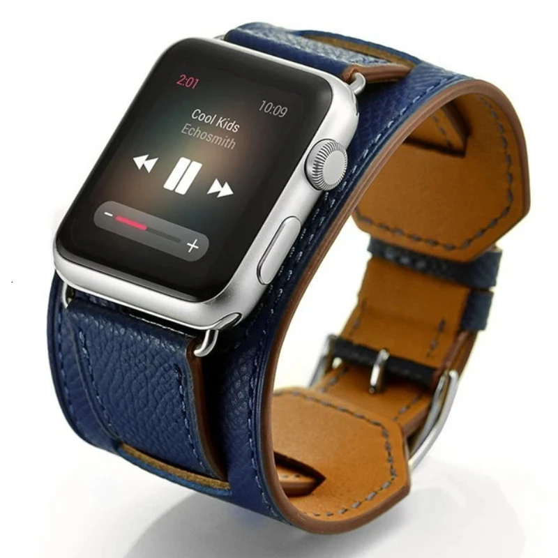 Hochwertiges Lederarmband für Apple Watch Ultra 49 mm 9 8 7 45 mm 41 mm Ersatzarmband für iWatch 6 5 4 3 SE 44 mm 40 mm 42 mm Image