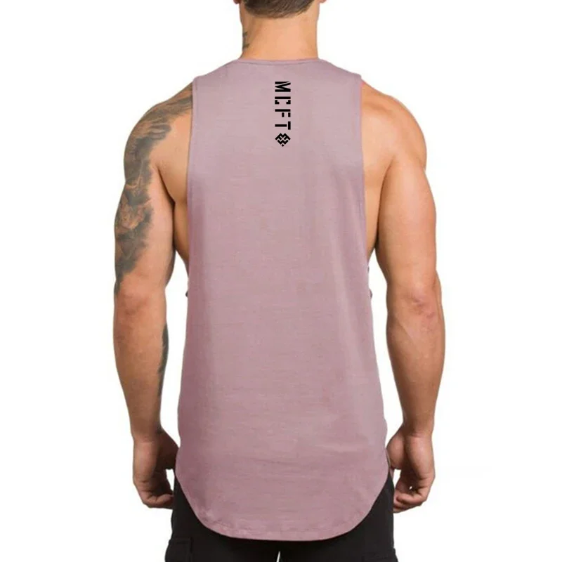 Sommer Gym Kleidung Fitness Stringer Tank Top Männer Bodybuilding Muskel Weste Workout Ärmelloses T-shirt Image