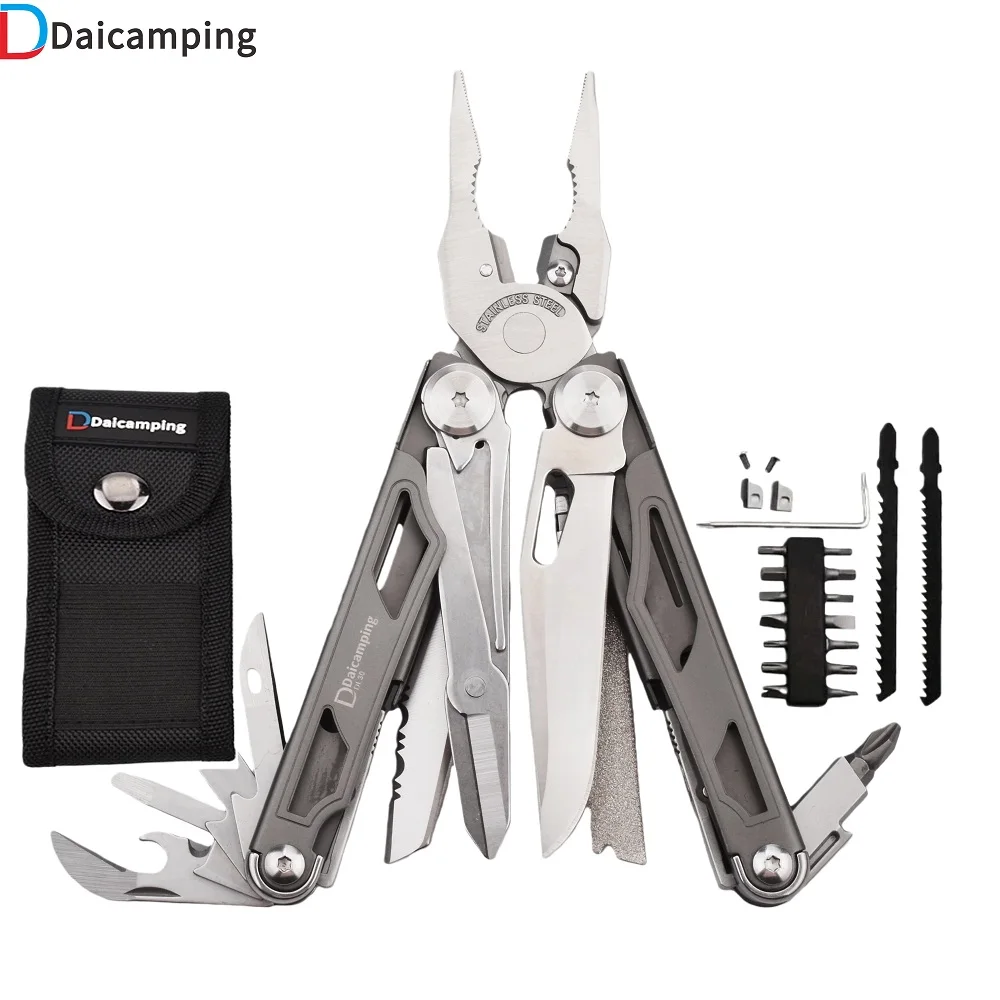 Daicamping DL30 DL301 DL25 Outdoor Camping EDC Zange Set Multifunktionale Multitools Hand Multi Tool Klapp Multi-tool Kit Image