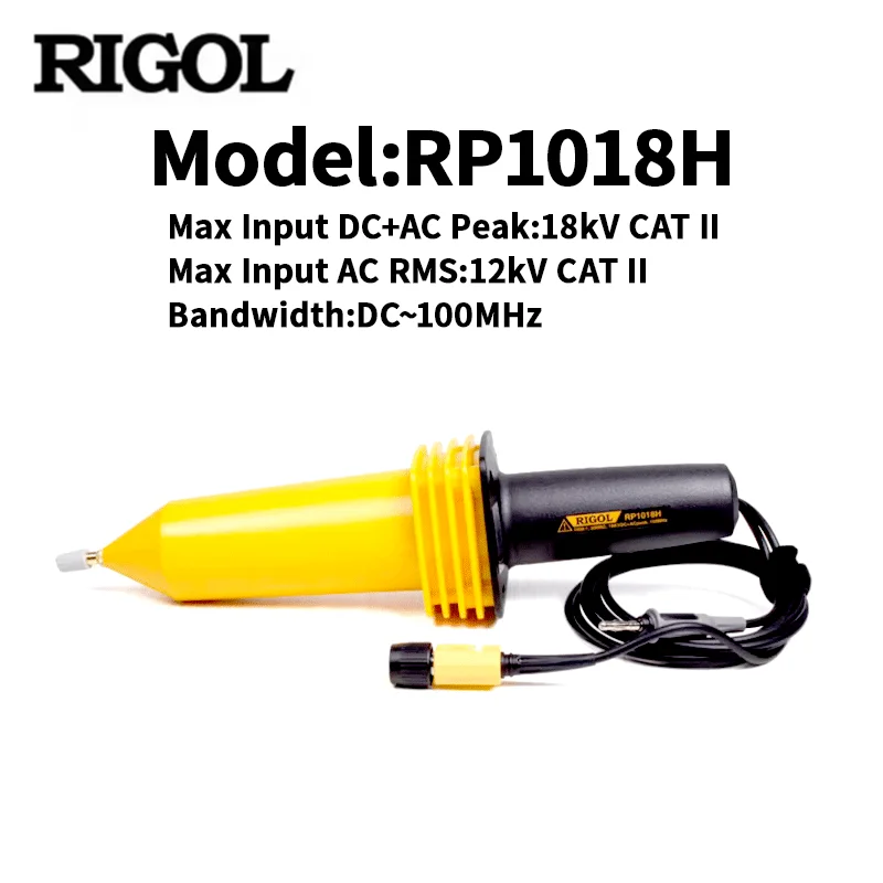 RIGOL RP1018H Hochspannungs-Oszilloskopsonde | 18 kV maximale Spannung und Dämpfung 1000:1 | 100 MHz Bandbreite mit Universal-BNC Image