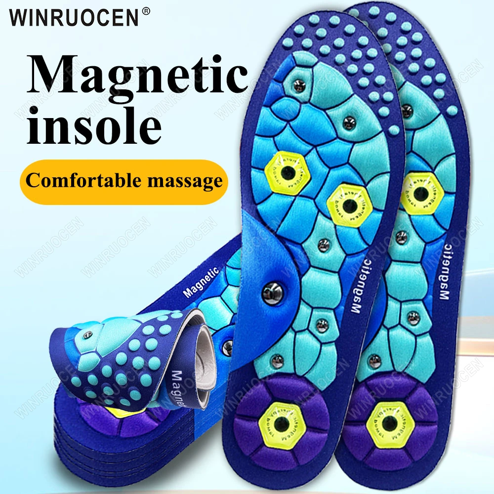 Neue Magnetfeldtherapie Massage Orthopädische Schuhe Einlegesohlen Einsätze für Männer Frauen Massage Fuß Gewichtsverlust Abnehmen Akupressur Einlegesohle Image