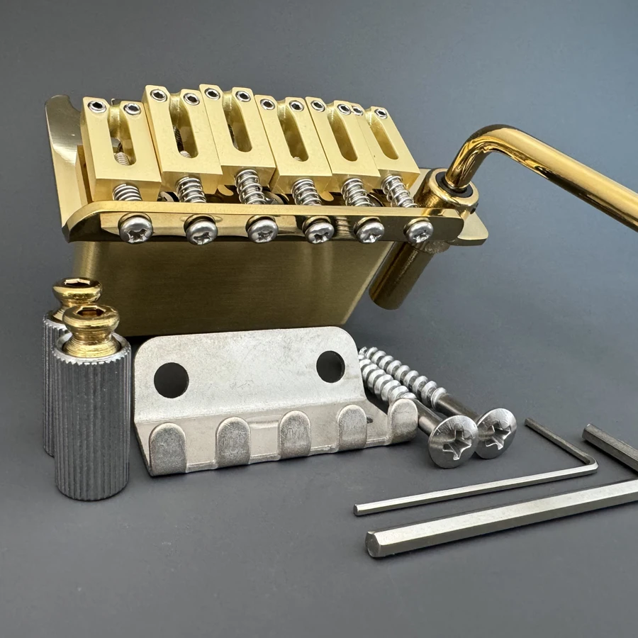 510 Zwei-Punkt-Gitarren-Tremolo-Brücke aus Messing mit Gold-Finish für Suhr Strato-Gitarre Image