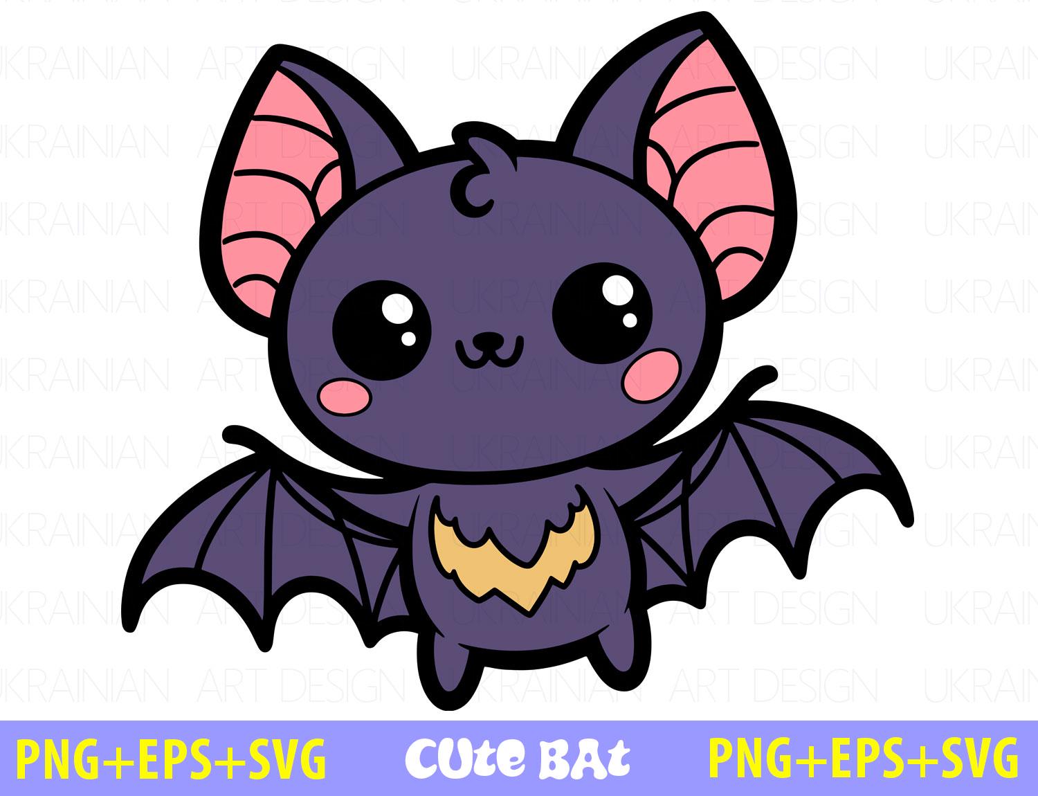 Pipistrello SVG, simpatico cartone animato pipistrello PNG clipart vettoriale, clipart di Halloween, divertente cartone animato pipistrello, alta riso
