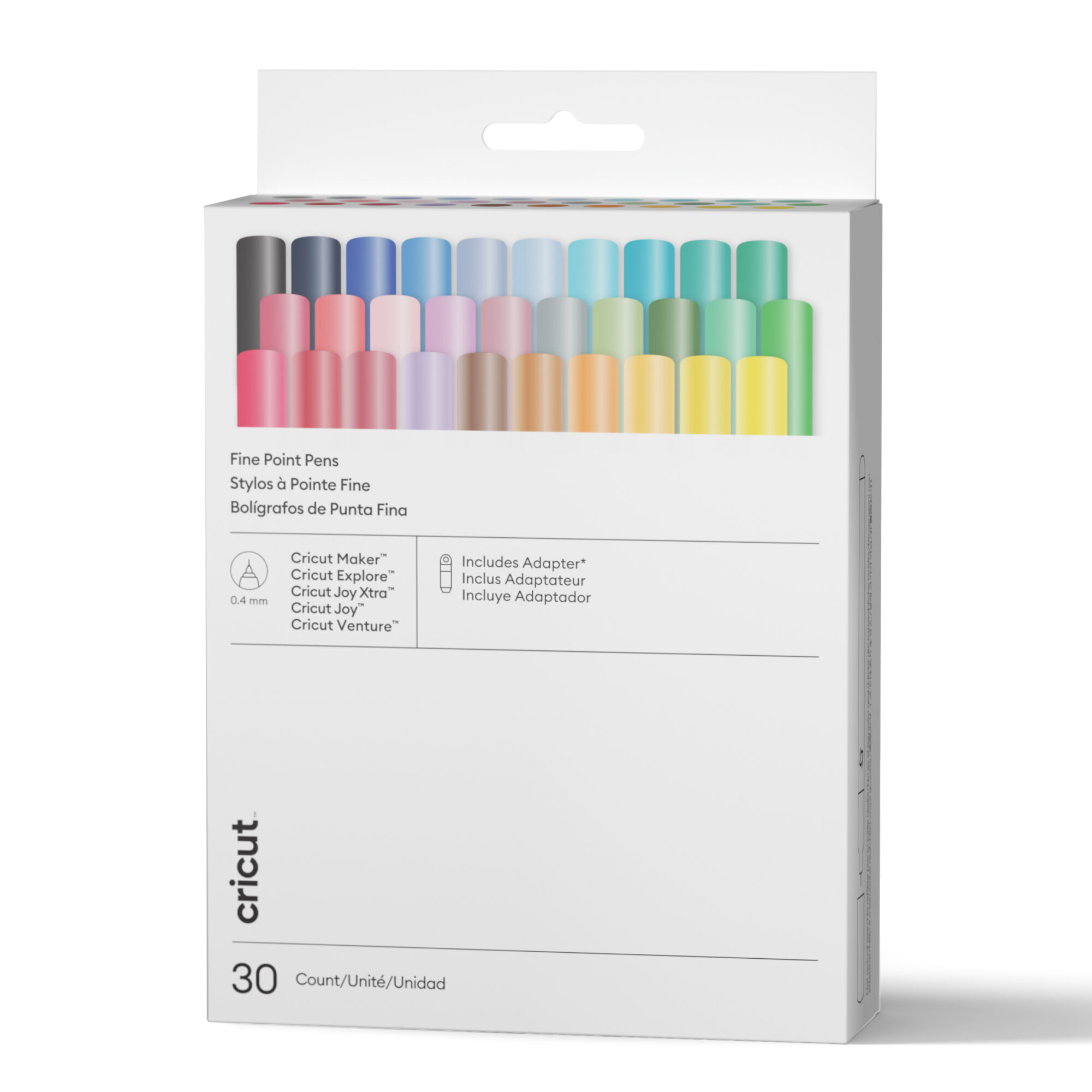 Cricut Fine Point Pens 0.4 mm | Ultimate Sampler | 30 Count + Adapter