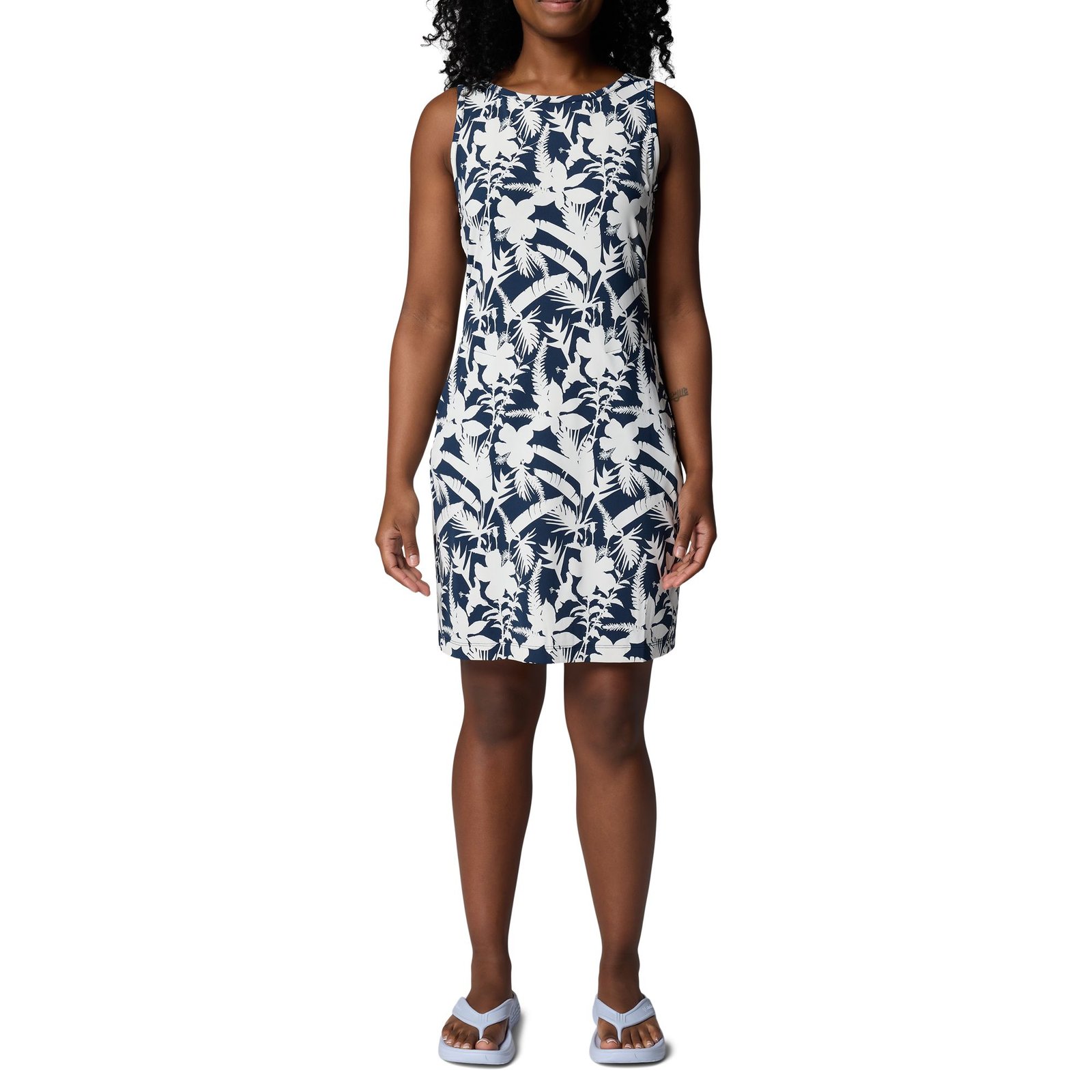 Columbia Women's Chill River Printed Dress (Size M) Everblue, Elastine,Polyester