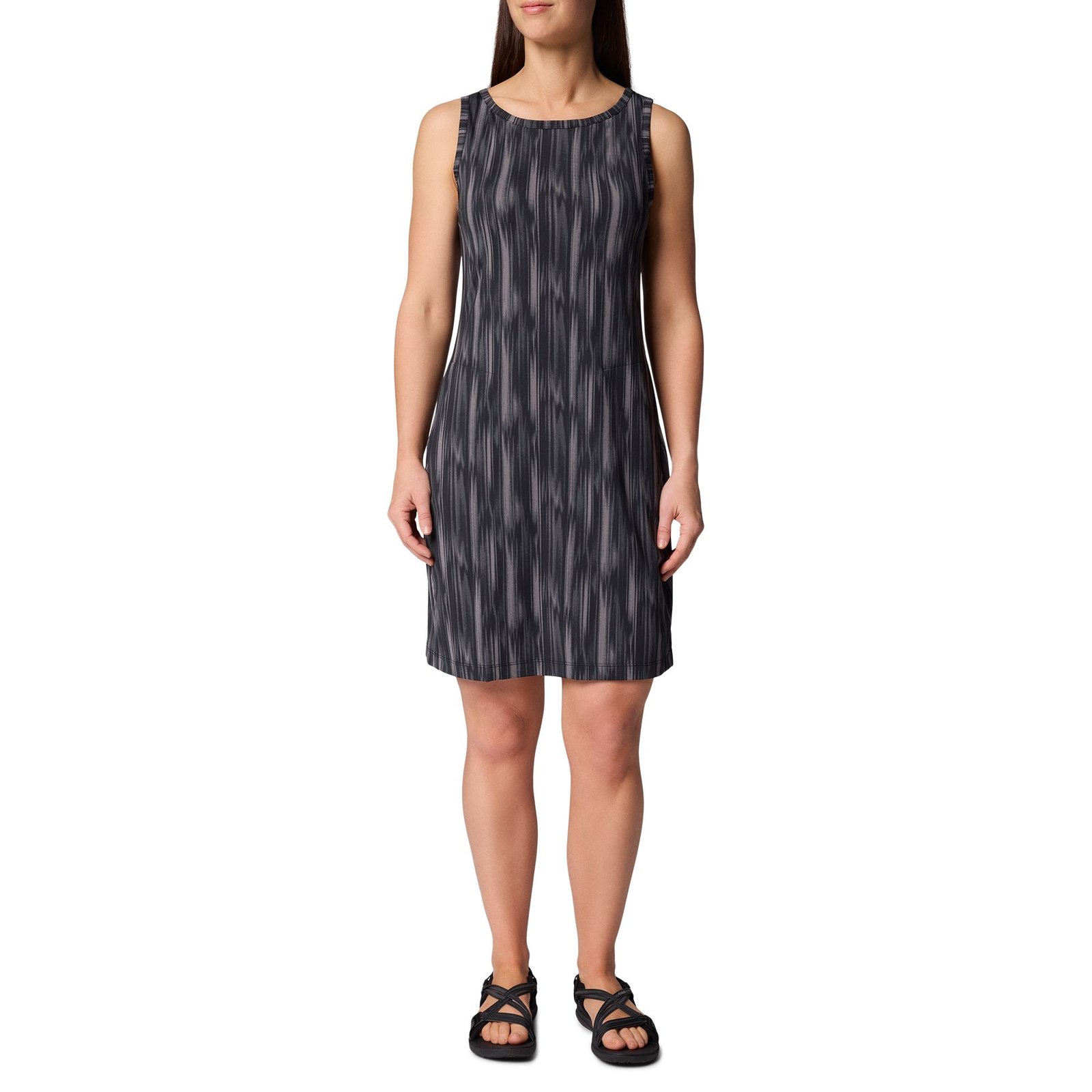 Columbia Women's Chill River Printed Dress (Size M) Black Shimmer, Elastine,Polyester
