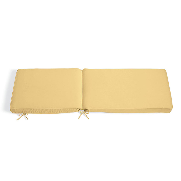 74" X 23" Chaise Cushion - Piped, Piped/Canary - Grandin Road